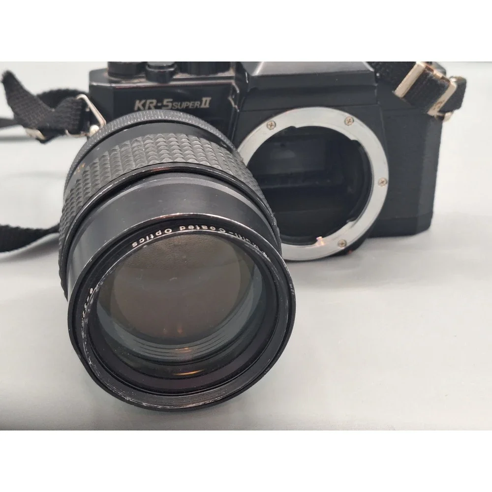 Ricoh KR-5 Super II 35mm SLR Film Camera with Lens Vintage Photography UNTESTED